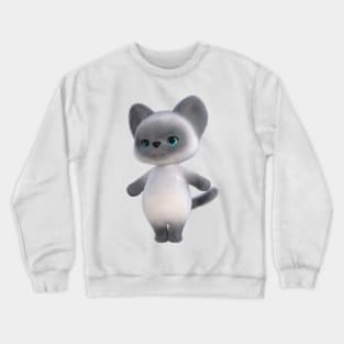 Blue Seameses Kitten Crewneck Sweatshirt